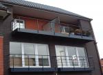 Balkon in gepoedercoat staal met balustrade model Mars